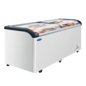 Frigo Commercial Ice Cream Freezer 455ltr with Curved Sliding Glass Lid 148cm