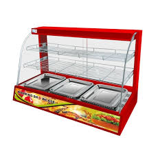 Frigo Commercial Red Hot Food Chicken Warmer Display Cabinet Showcase 95cm
