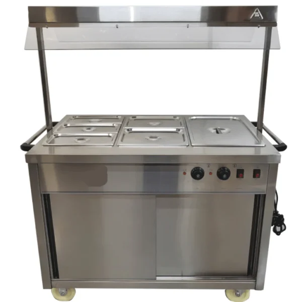 Frrigo professional Bain Marie Showcase Hot Display With Heated Gantry 110(W)cm 3xGN1/1