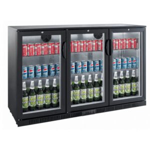 Frigo Commercial Triple Bottle Cooler Fridge Cooling 3 Hinged Glass Door