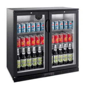 Frigo Commercial Double Bottle Cooler Fridge Cooling 2 Hinged Glass Door 120cm